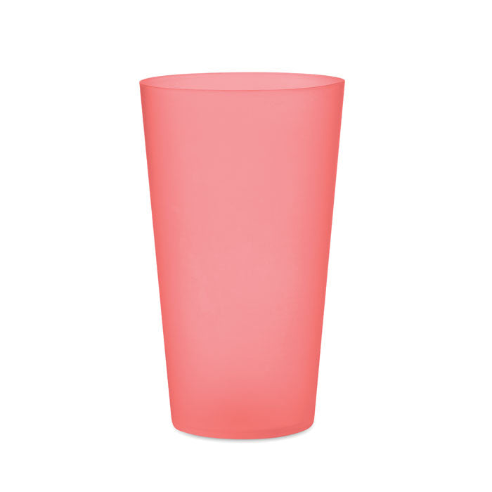 Herbruikbare festivalbeker 500 ml, transparant rood