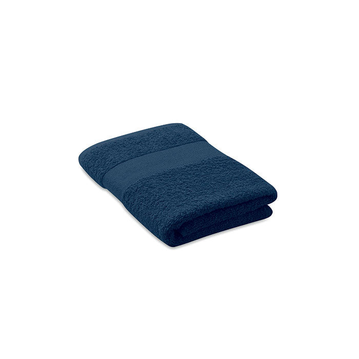 Badstof handdoek 100x50 cm, organisch katoen, blauw