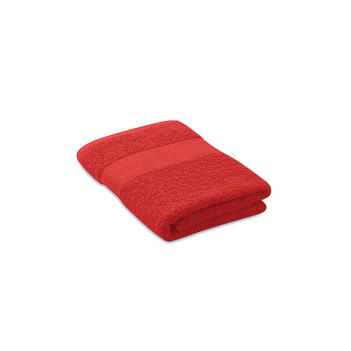 Badstof handdoek 100x50 cm, organisch katoen, rood