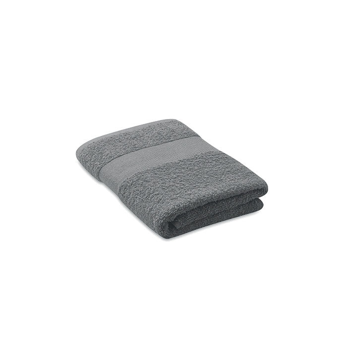 Badstof handdoek 100x50 cm, organisch katoen, grijs