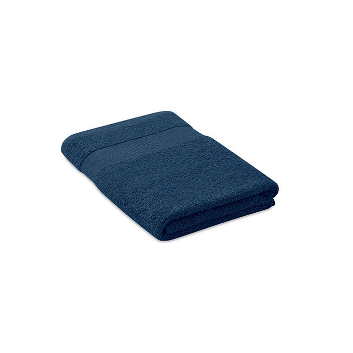 Badstof handdoek 140x70 cm, organisch katoen, blauw