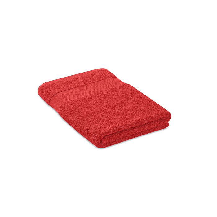 Badstof handdoek 140x70 cm, organisch katoen, rood