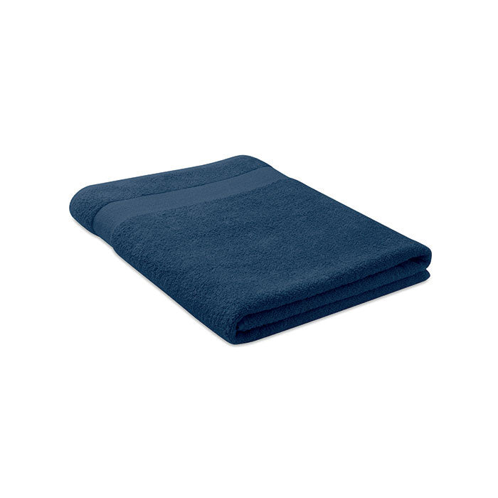 Badstof handdoek 180x100 cm, organisch katoen, blauw