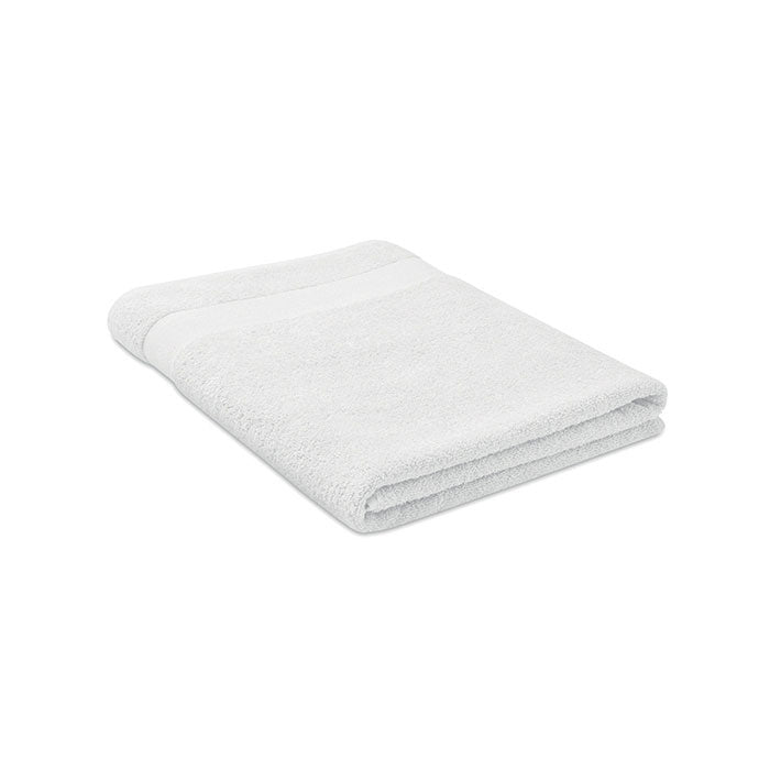 Badstof handdoek 180x100 cm, organisch katoen, wit