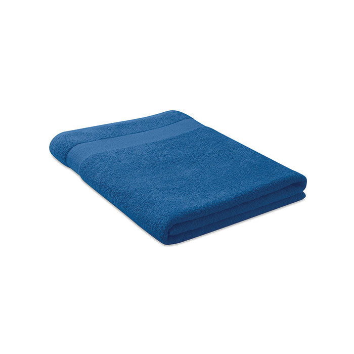 Badstof handdoek 180x100 cm, organisch katoen, royal blauw