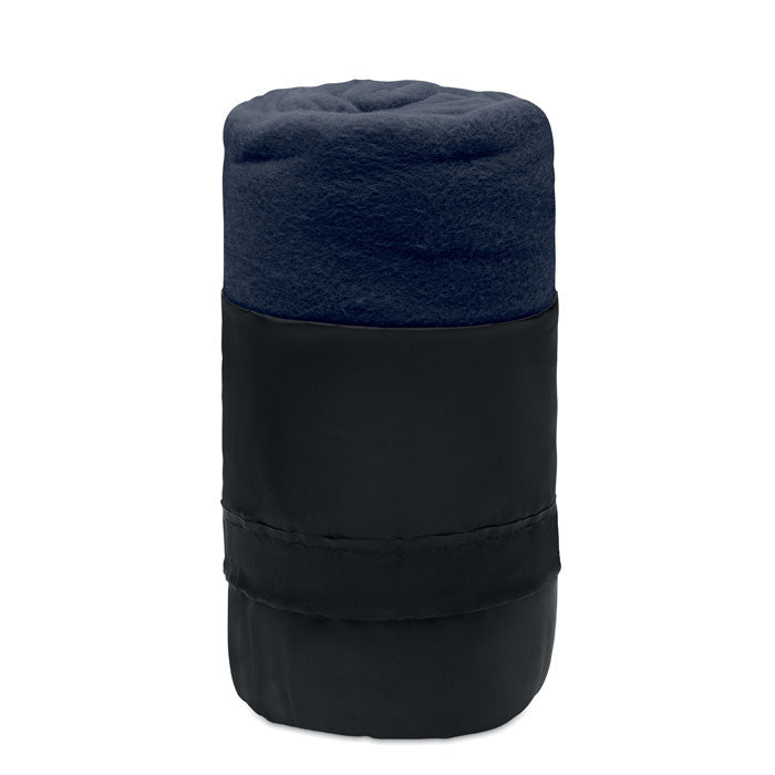 Reisdeken van gerecycled fleece, blauw
