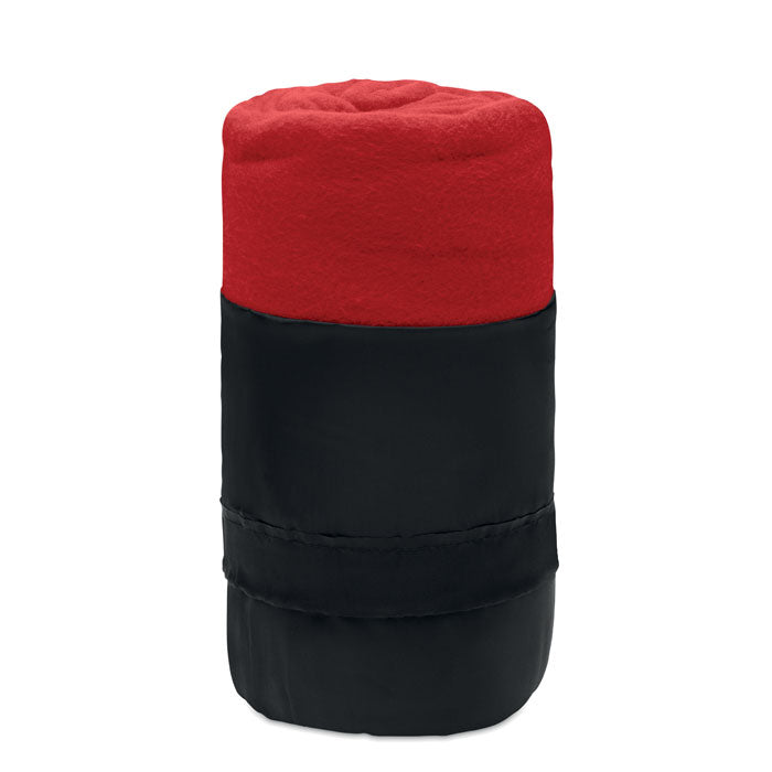 Reisdeken van gerecycled fleece, rood