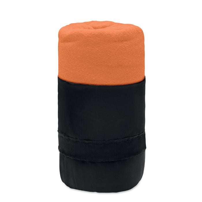 Reisdeken van gerecycled fleece, oranje