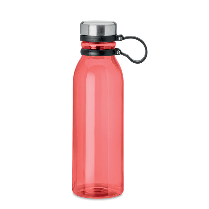 Drinkfles 780 ml, gerecycled RPET met grip, transparant rood