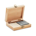 Set herbruikbare ijsblokjes in bamboe giftbox, hout