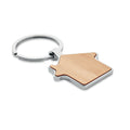 Sleutelhanger huisje, bamboe, hout