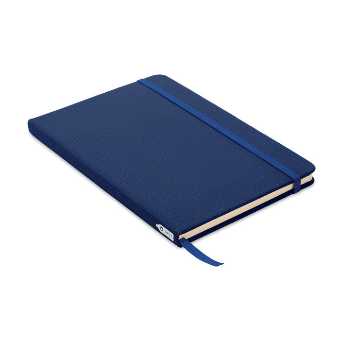 A5 notitieboek met omslag van gerecycled RPET, blauw