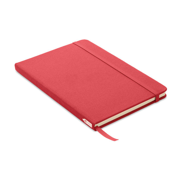 A5 notitieboek met omslag van gerecycled RPET, rood