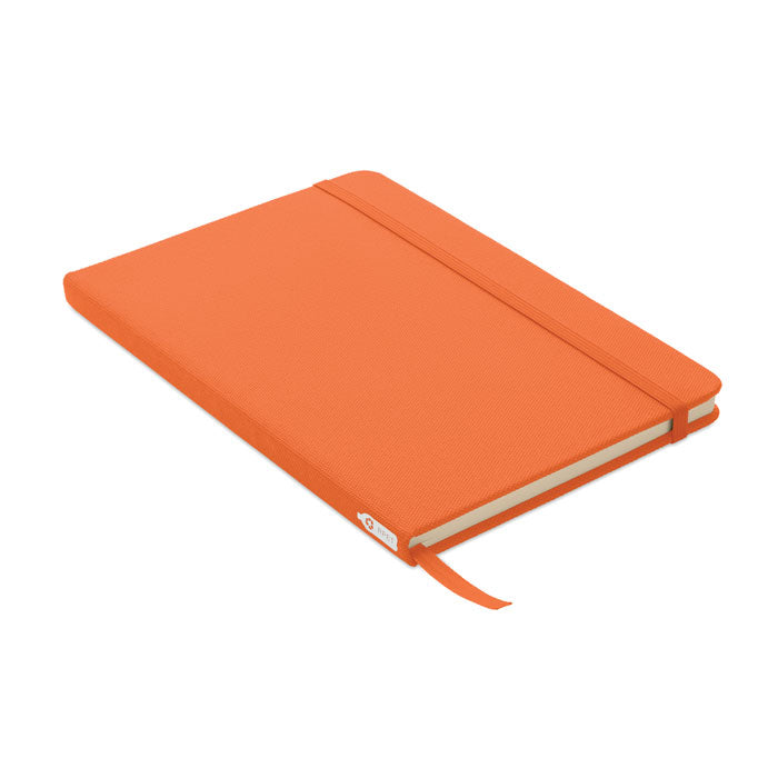 A5 notitieboek met omslag van gerecycled RPET, oranje