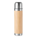 Thermosfles 400 ml met bamboe behuizing, hout