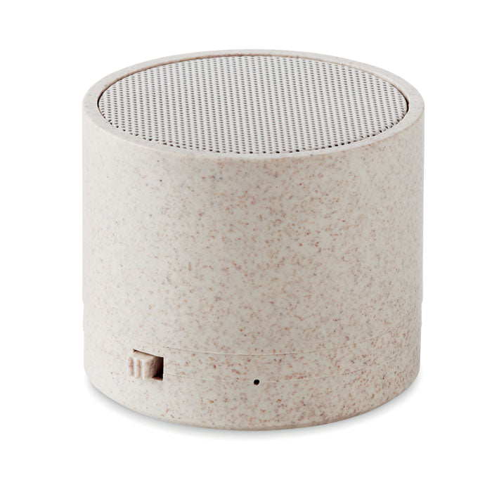 Draadloze speaker, tarwestro behuizing, beige