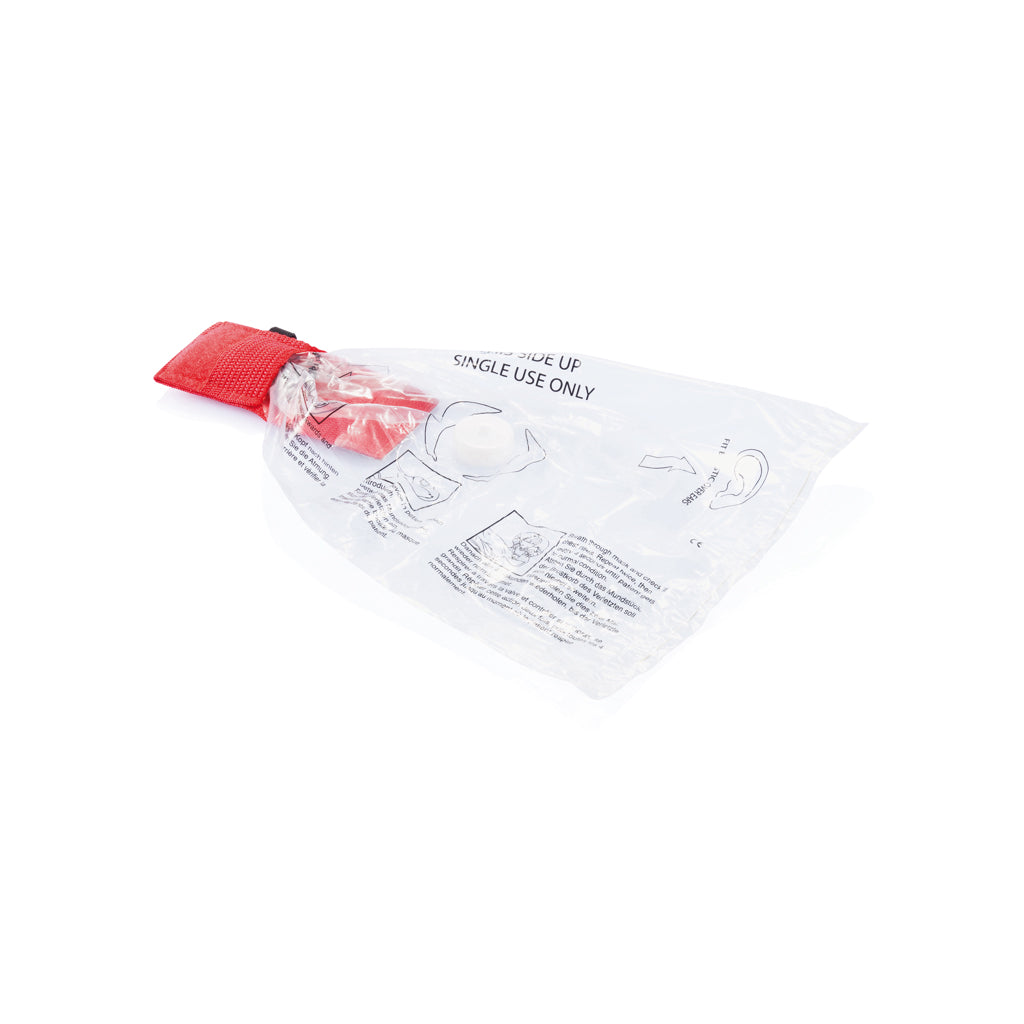 Beademingsmasker aan sleutelhanger, rood