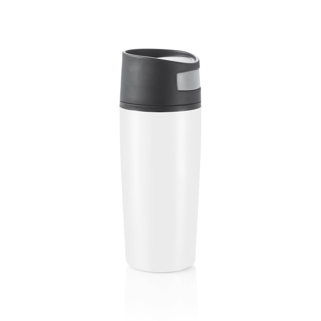 Reismok 300 ml voor in de auto met duwsysteem, wit