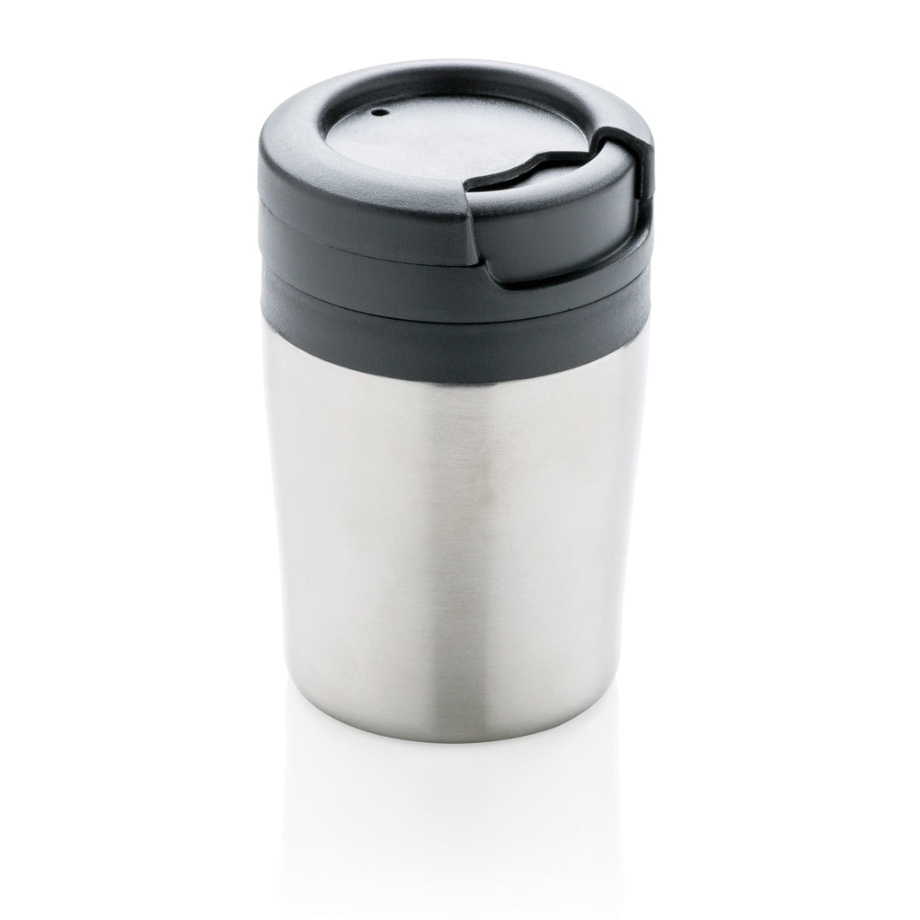 Coffee to go mok 160 ml voor espresso, dubbelwandig, zilver