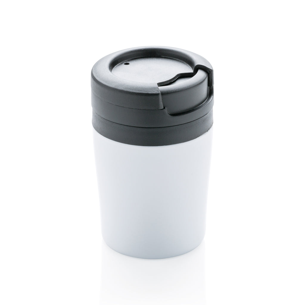 Coffee to go mok 160 ml voor espresso, dubbelwandig, wit