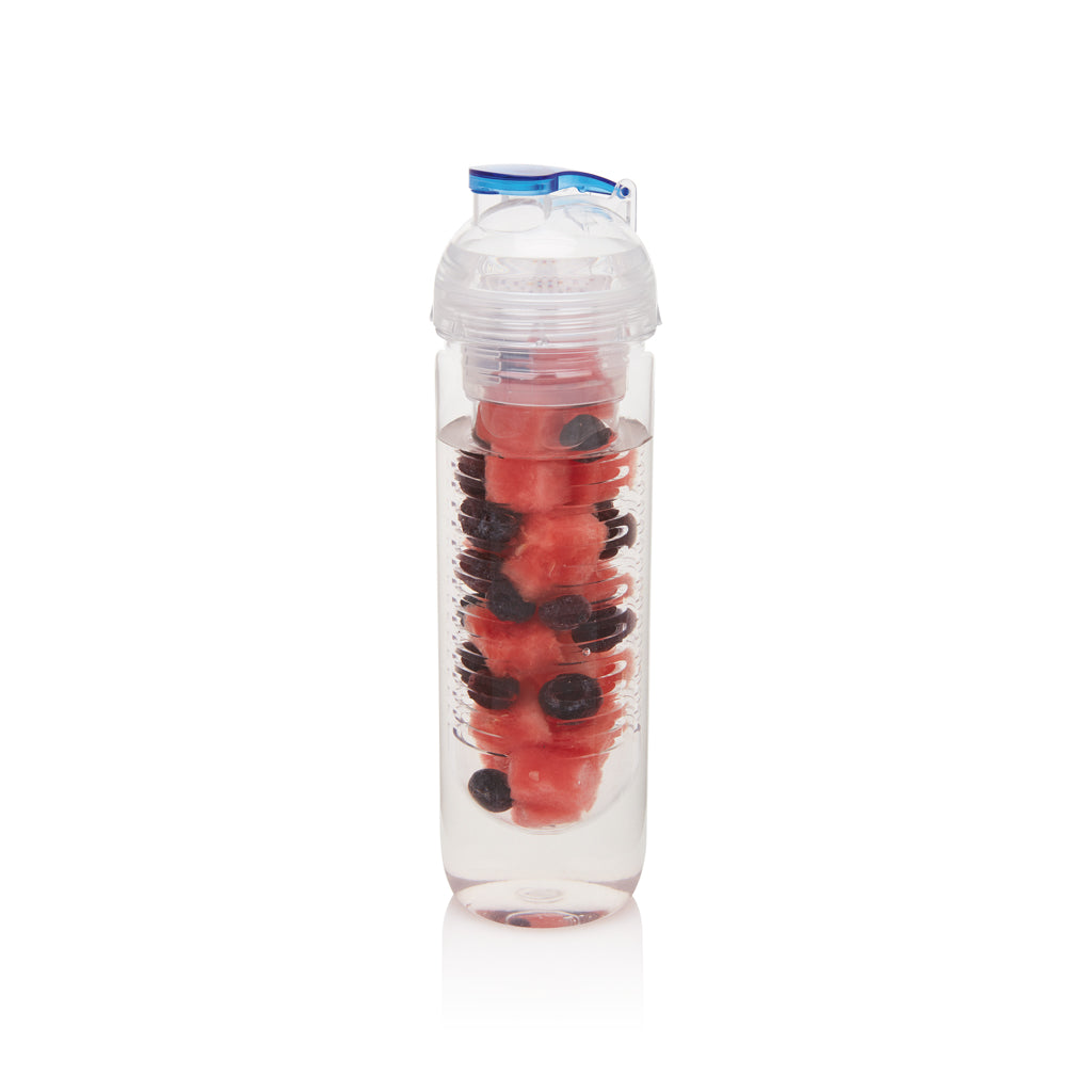 Waterfles 500 ml met fruit-infuser, blauw