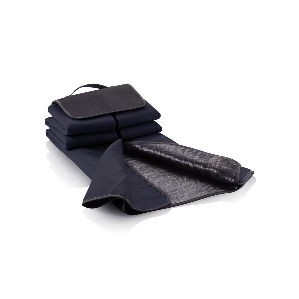 Picknickkleed van fleece met waterafstotende onderkant, donkerblauw