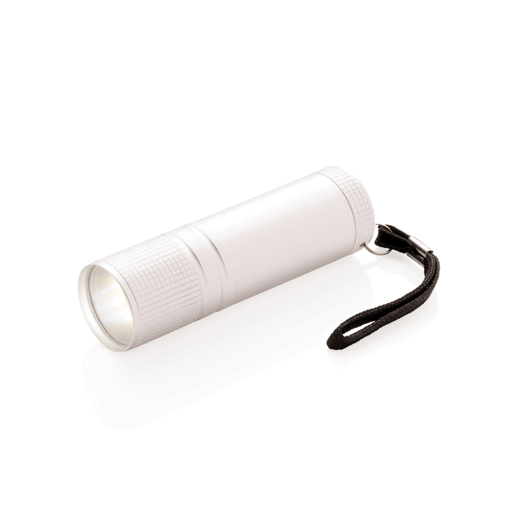 COB-zaklamp op zakformaat, energiezuinig, zilver