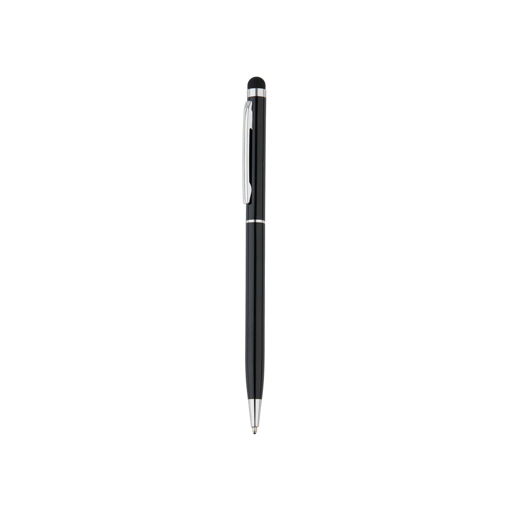 Aluminium touchscreen balpen met twistmechanisme, zwart