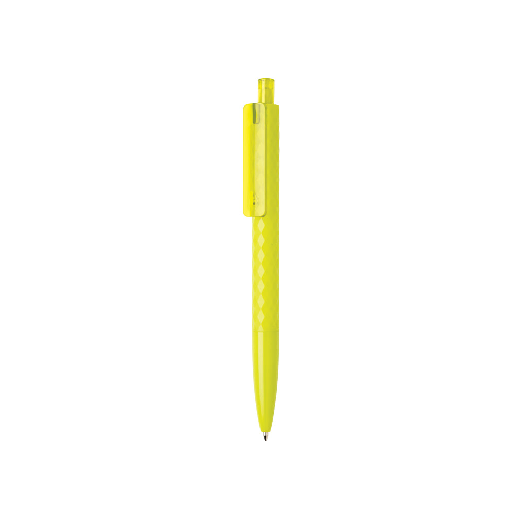 Balpen met geometrisch patroon, 54% gerecycled, limegroen