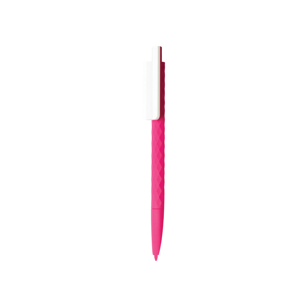 Balpen met patroon en smooth touch, 83% gerecycled, roze