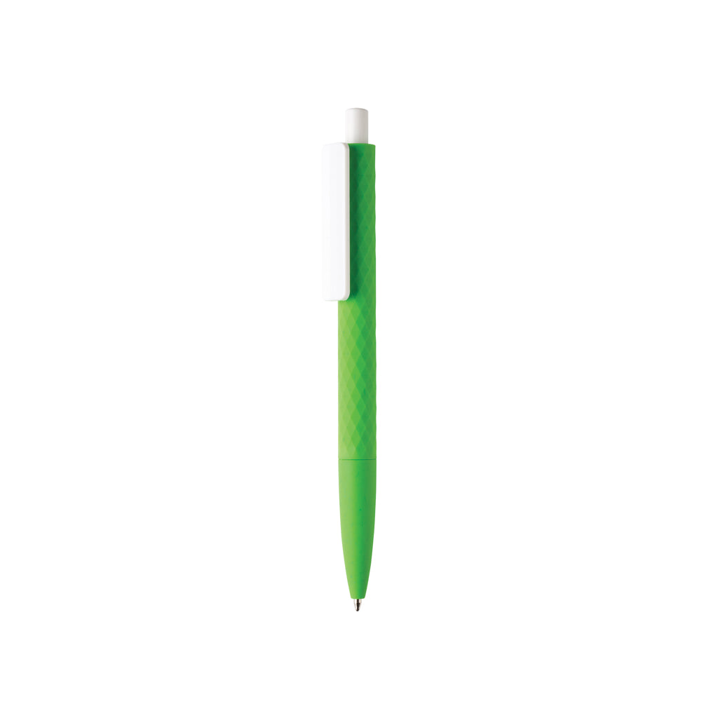 Balpen met patroon en smooth touch, 83% gerecycled, groen
