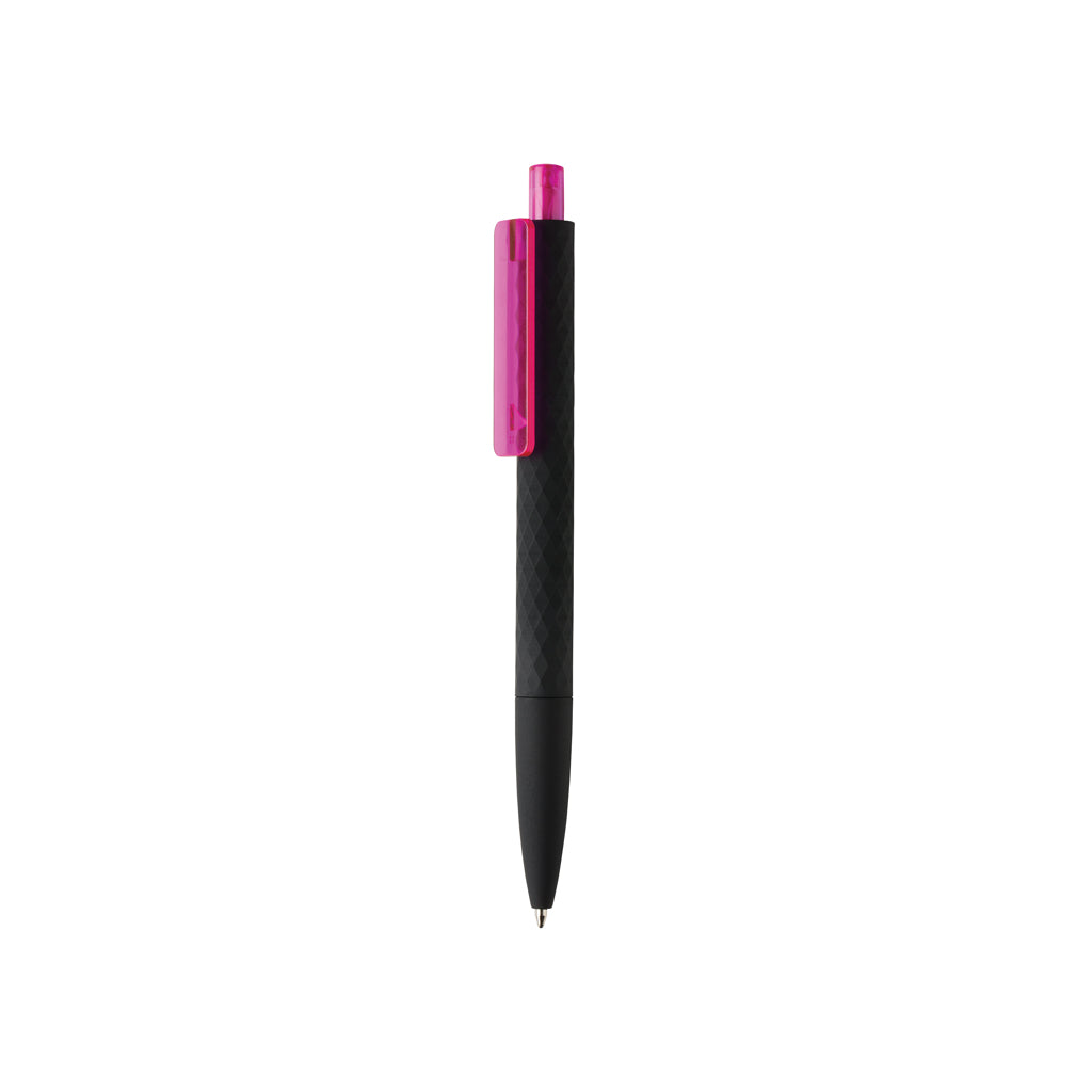 Balpen met patroon en smooth touch, 54% gerecycled, roze