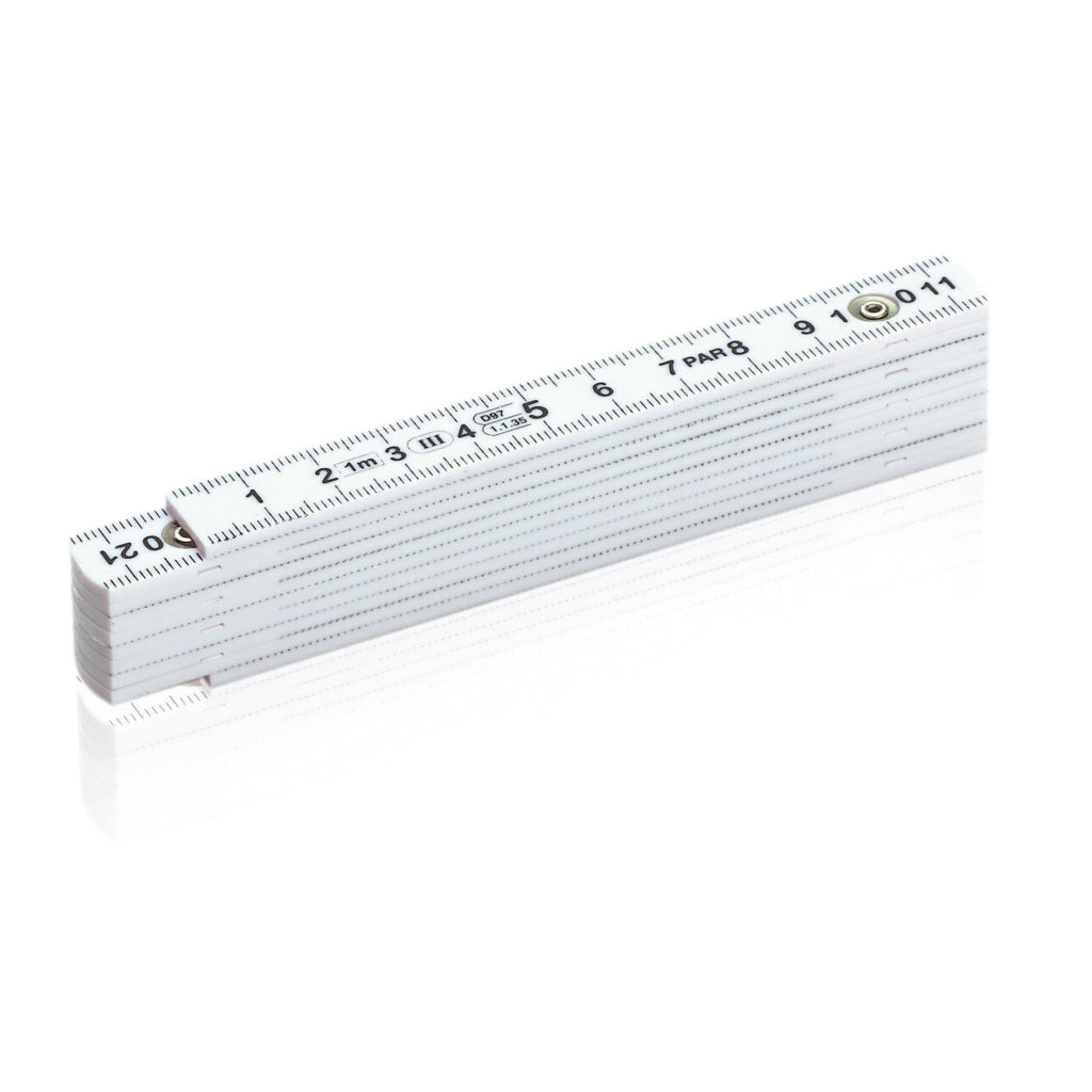 Duimstok van glasvezel, 1 meter, wit