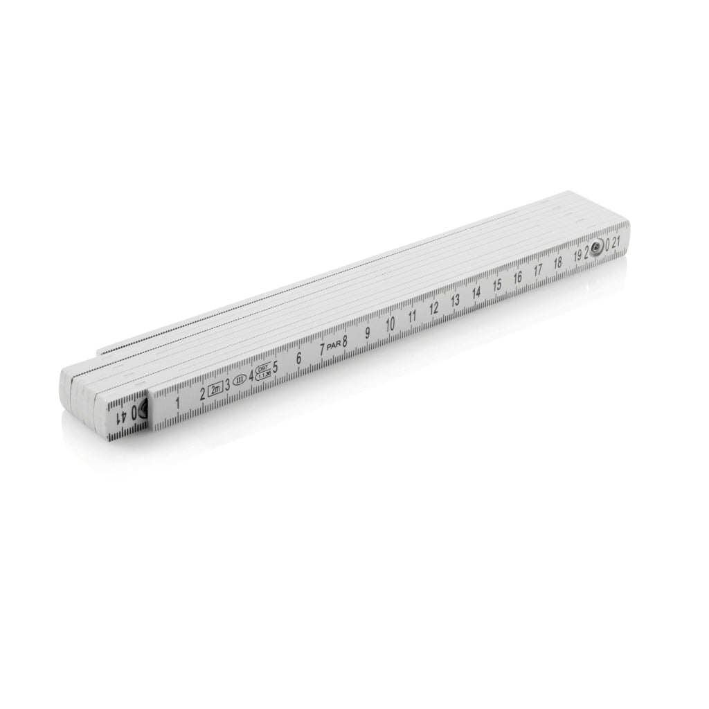 Duimstok van glasvezel, 2 meter, wit
