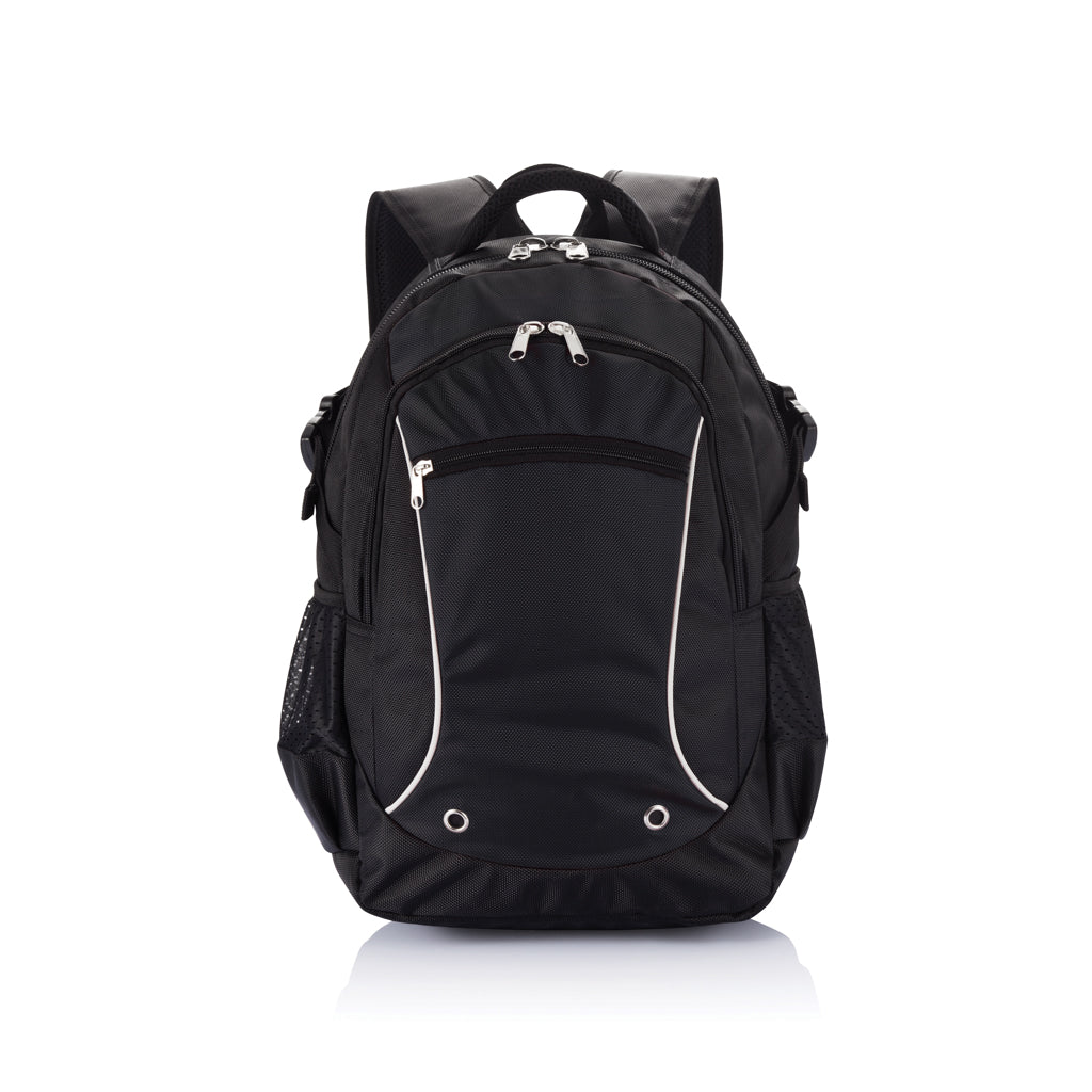 Rugzak met laptop laptopvak, polyester, zwart
