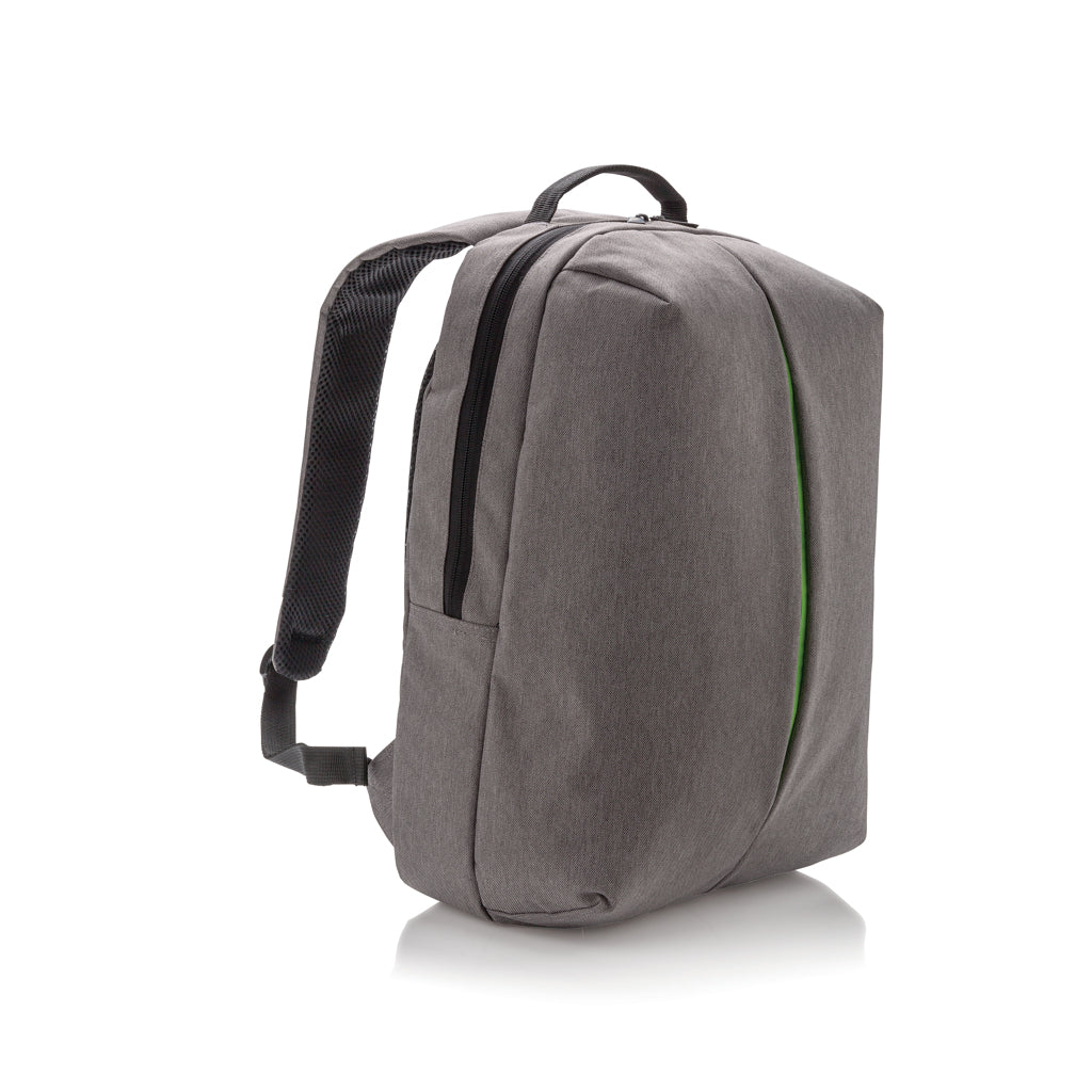 Rugzak met laptop laptopvak, polyester (extra voorvak), grijs