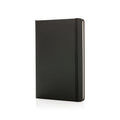 A5 notitieboek van kunstleer en papier (standaardmodel), zwart