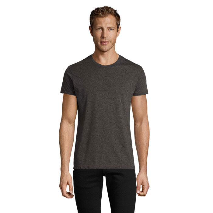 Getailleerd heren T-shirt, 150 g/m2 katoen, charcoal melange