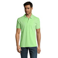 Heren polo met verstevigde schoudernaden, 200 g/m2, apple green