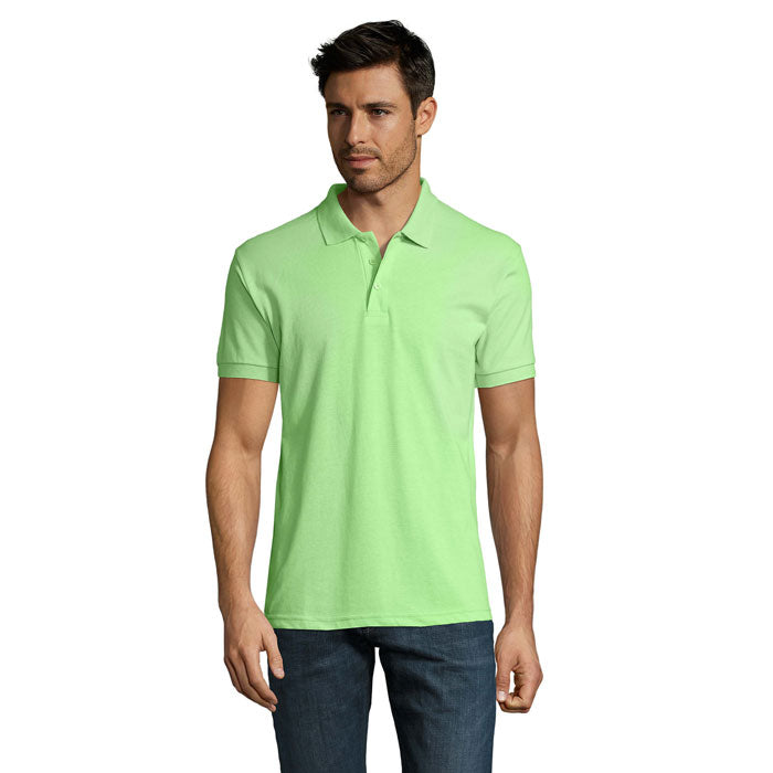 Heren polo met verstevigde schoudernaden, 200 g/m2, apple green
