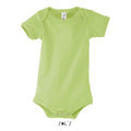 Babybody van katoen met drukknopen, apple green