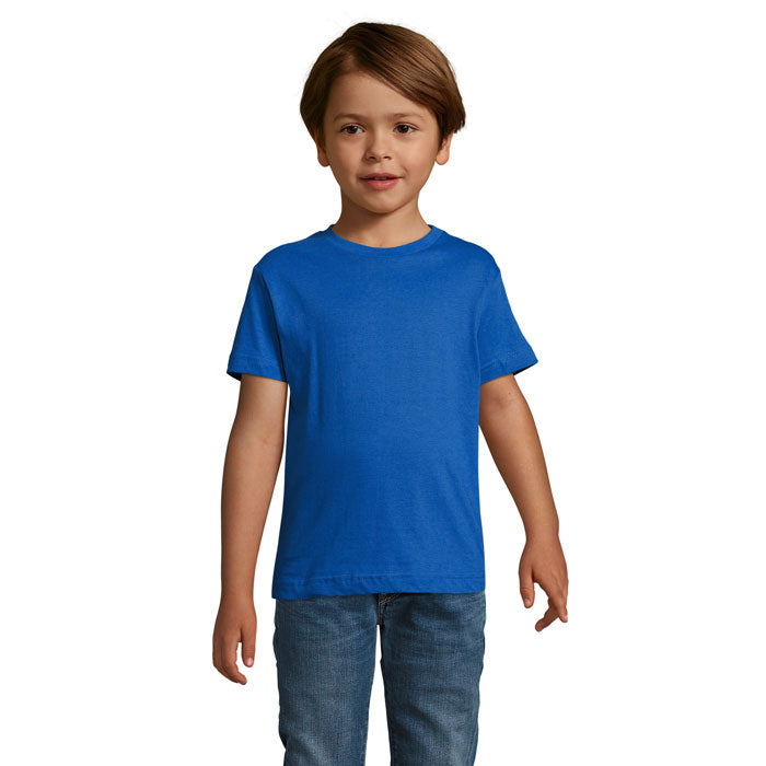 Aansluitend kinder T-shirt, maat 2 t/m 12 jaar, koningsblauw