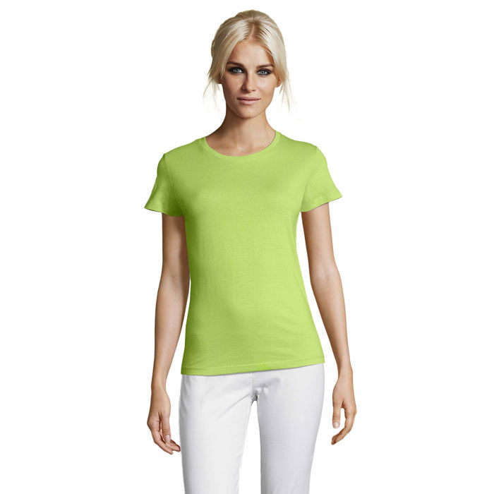 Dames T-shirt, 150 g/m2 katoen, apple green