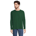 Heren longsleeve, 190 g/m2 katoen, flesgroen