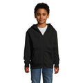 Kinder hoodie met rits, 260 g/m2, zwart