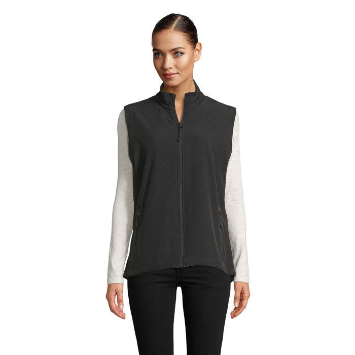 Dames softshell bodywarmer, zwart