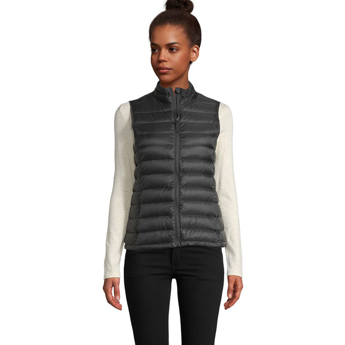 Dames donsbodywarmer, lichtgewicht, zwart