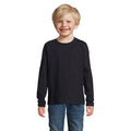 Kinder longsleeve, 190 g/m2 katoen, diep zwart