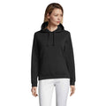 Dames hoodie met buidelzak, 280 g/m2, zwart