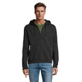 Heren hoodie met rits, 280 g/m2, zwart
